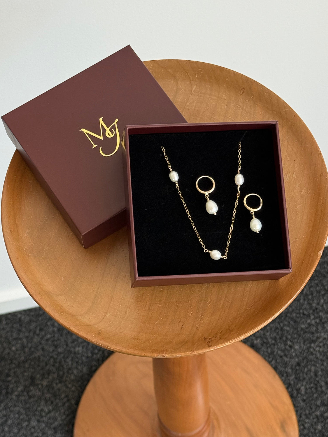 Floating pearl necklace on delicate gold-filled chain