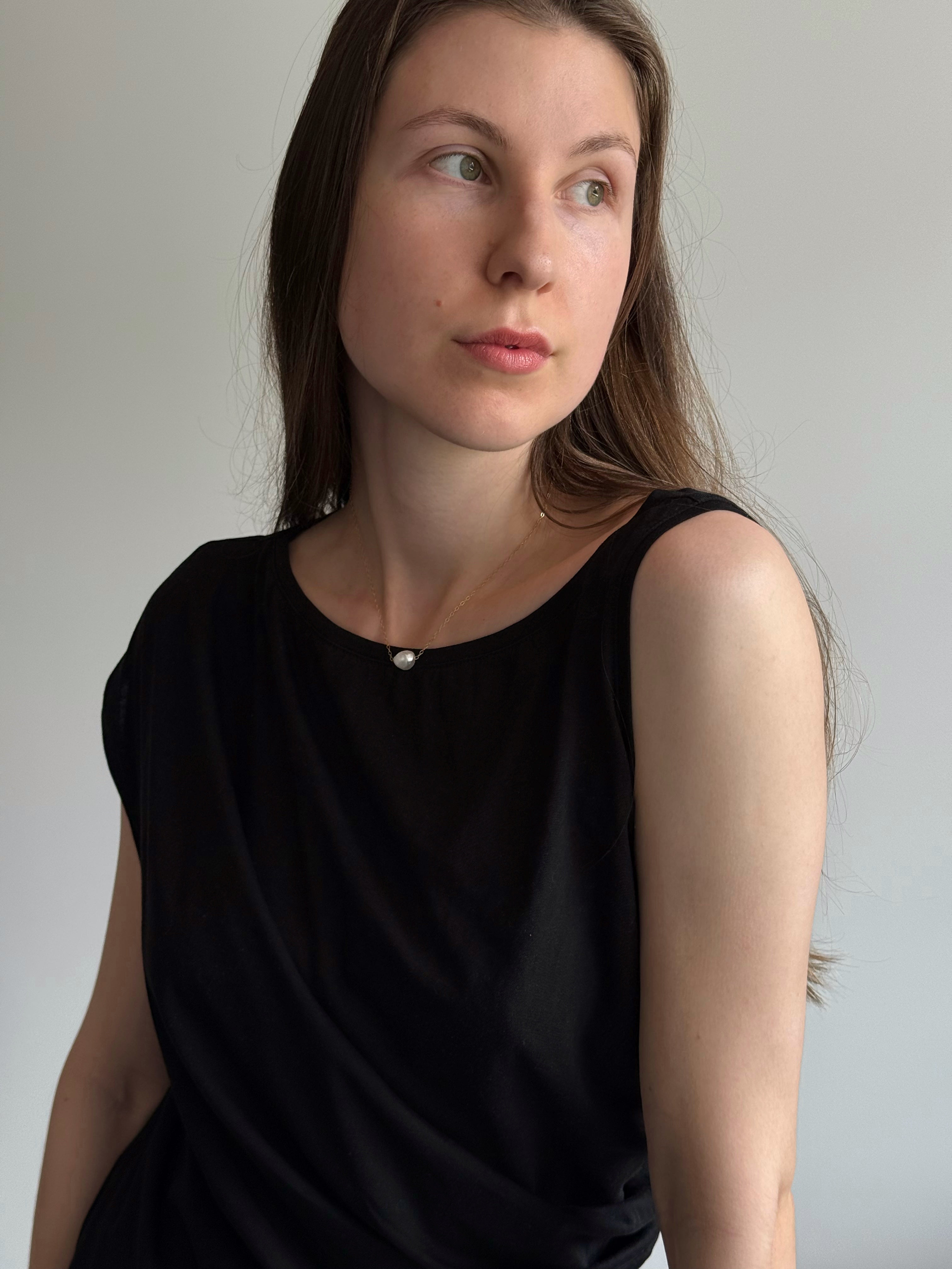 NUGGET PEARL NECKLACE · 14K GOLD-FILLED · FRESHWATER PEARL